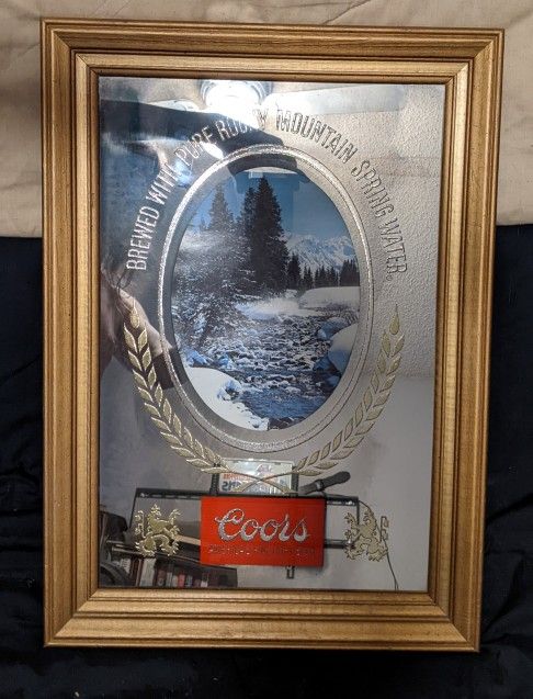 Coors light vintage bar mirror