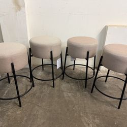 Backless Beige Bar Stools