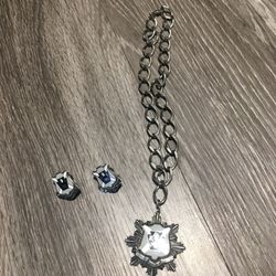 Necklace and Earrings set (screw-on earrings)