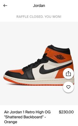 Air Jordan 1 Retro High OG "Shattered Backboard" (size 11)