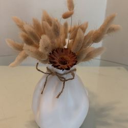Free Delivery - 🌾  White Decorative Vase with Rustic Dried Flowers
