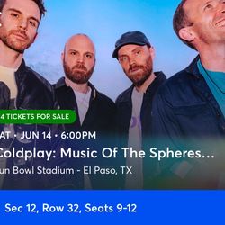 ColdPlay Concert Tickets