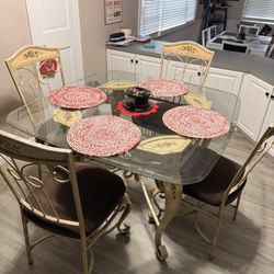 48 Inch kitchen Table W/ 4 Chairs