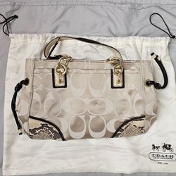 Coach Purse With Snakeskin