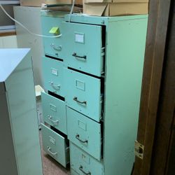 Vintage four drawer file cabinets