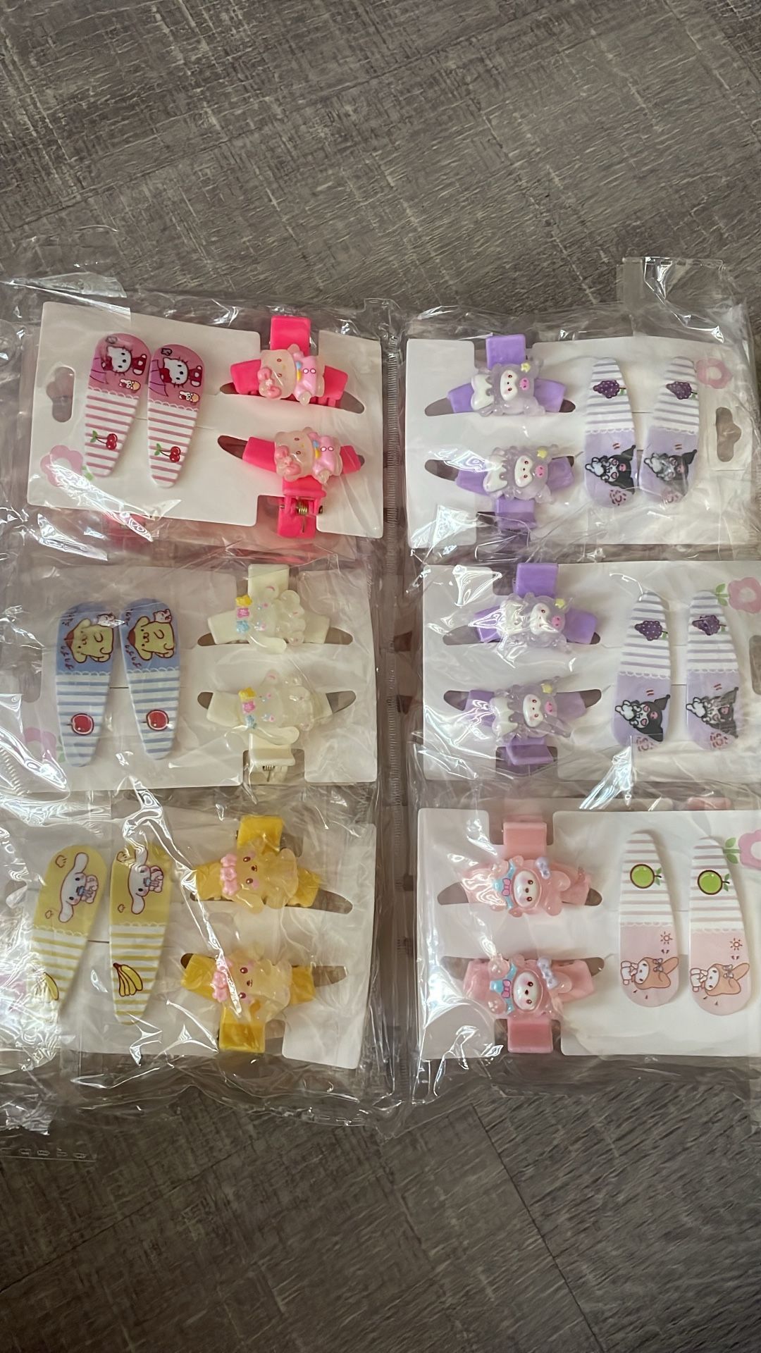 hello Kitty And Friends Hair Clips One Dozen