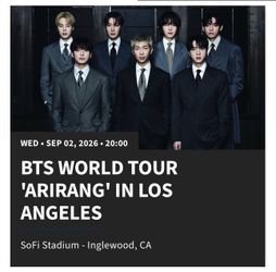 BTS LA 02SEP Show (2 tickets)