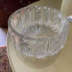 Round Czech Crystal Vase