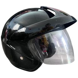 Z1R Metro Solid Black Motorcycle Helmet Size Large 7 3/8-7 1/2 60cm