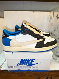 Nike Jordan 1 Low Travis Scott Fragment Blue Size 9