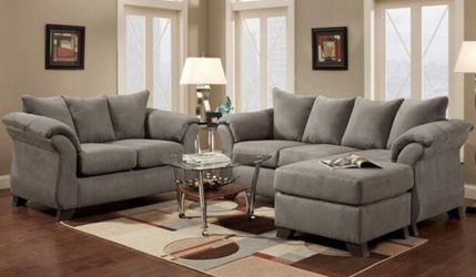 New grey couch and loveseat combo! More hot deals on couches and loveseats
