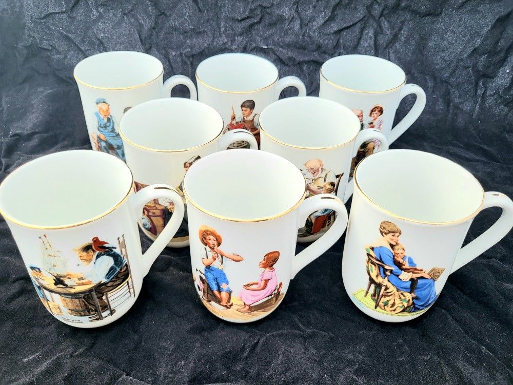 Norman Rockwell Mug Set
