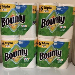 Bounty paper towels bundle ( 2= 6 triple rolls)