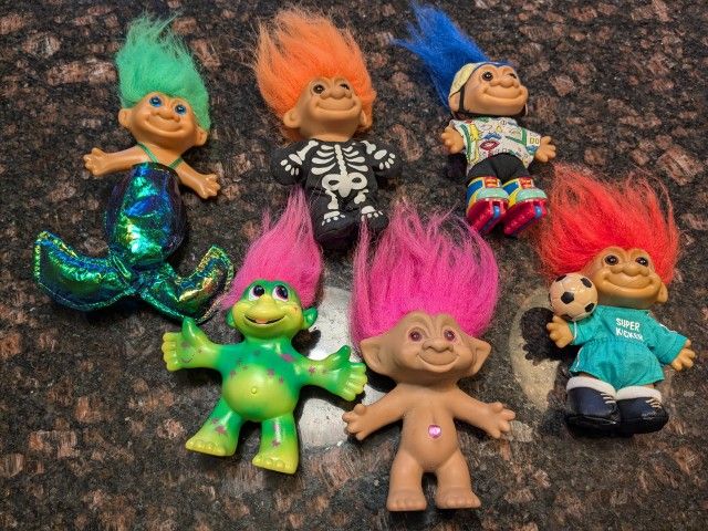 Troll Dolls Lot Of 6