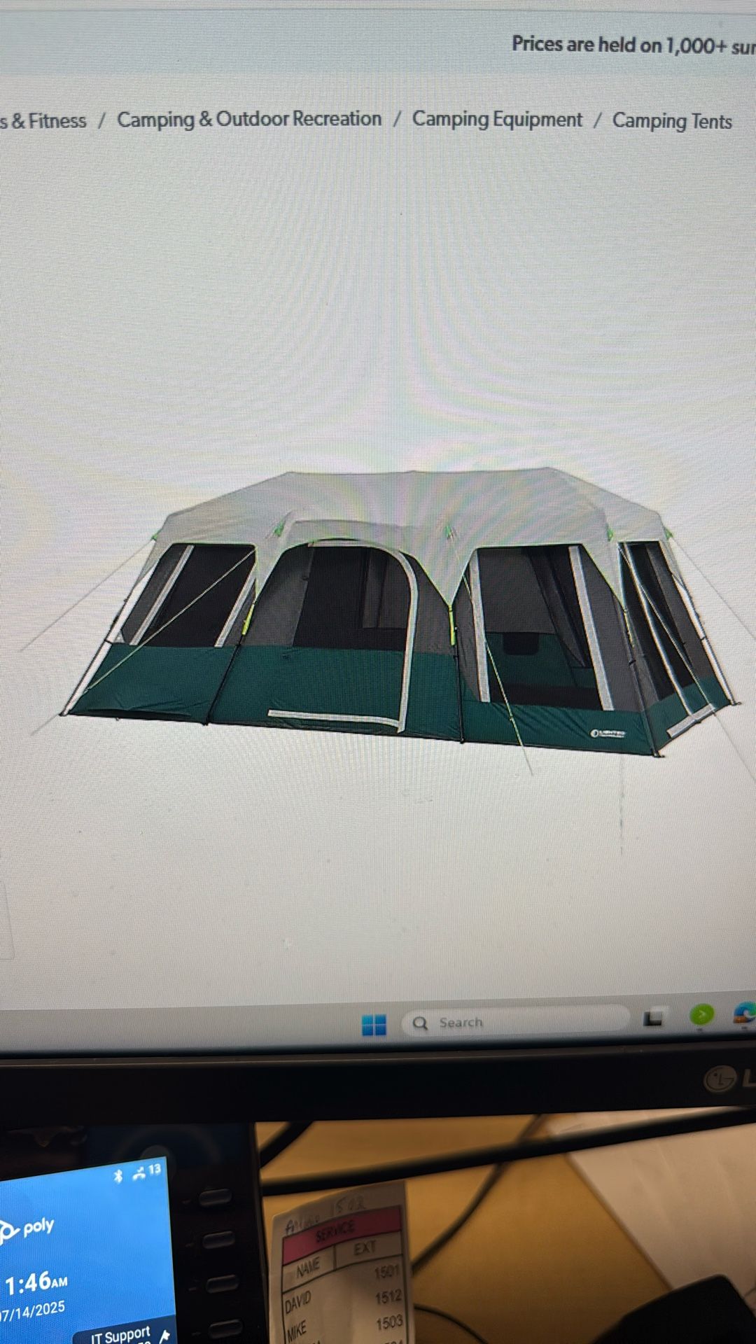 Sams Club 12 People Tent. (new In Box)