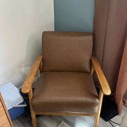 Brown leather chair