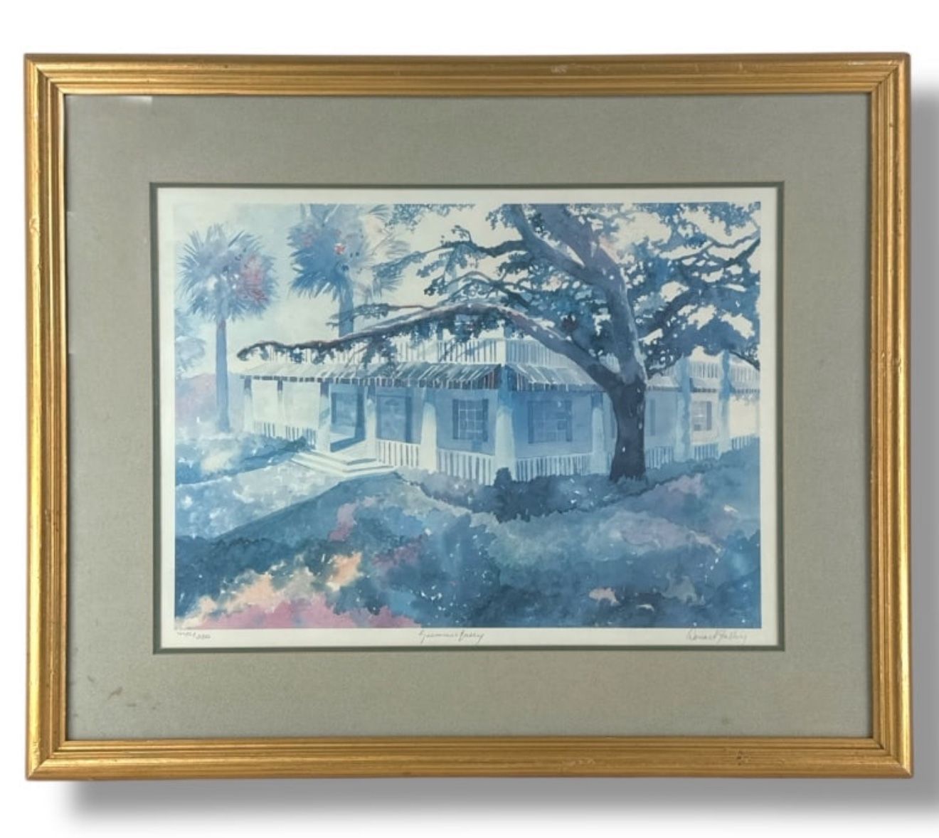 ⭕️ Large Framed Print “Summer Breeze” – Hand Signed & Numbered 440/550 – 32x26