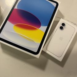 Ipad 11 (A16) 128GB With Celular Data And Iphone 17 White 256GB Bundle (T-Mobile Only) 