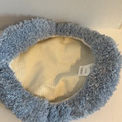 Toilet lid cover powder blue bigger seats about 15” front to back