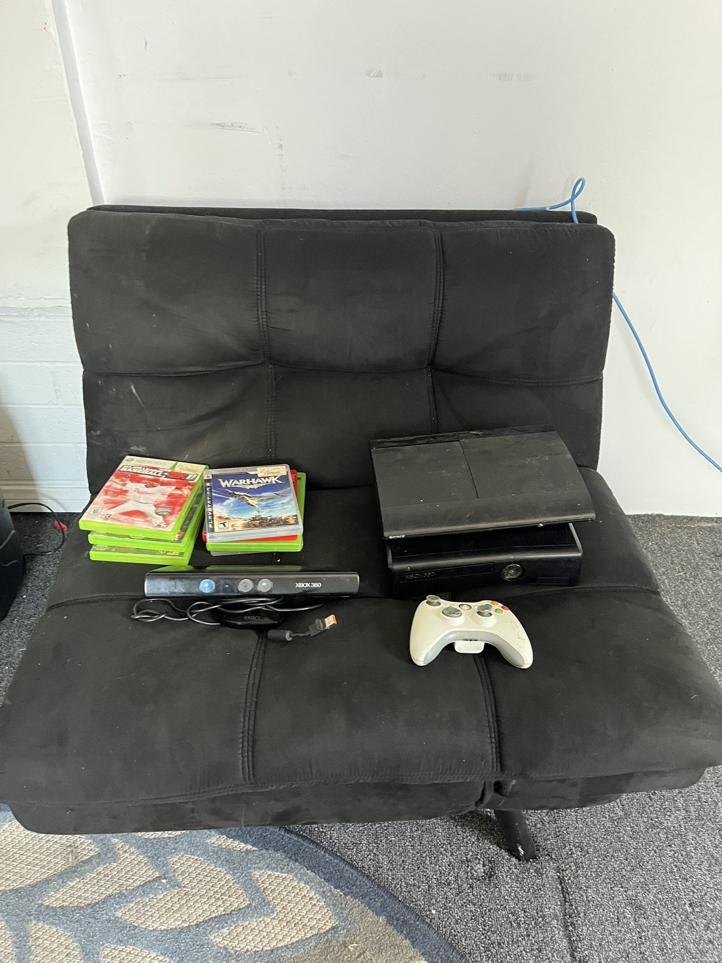 Xbox 360 and PS3 with games and accessories