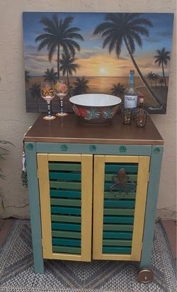 Captivating Coastal/Tropical IKEA Teak Outdoor Bar Cart