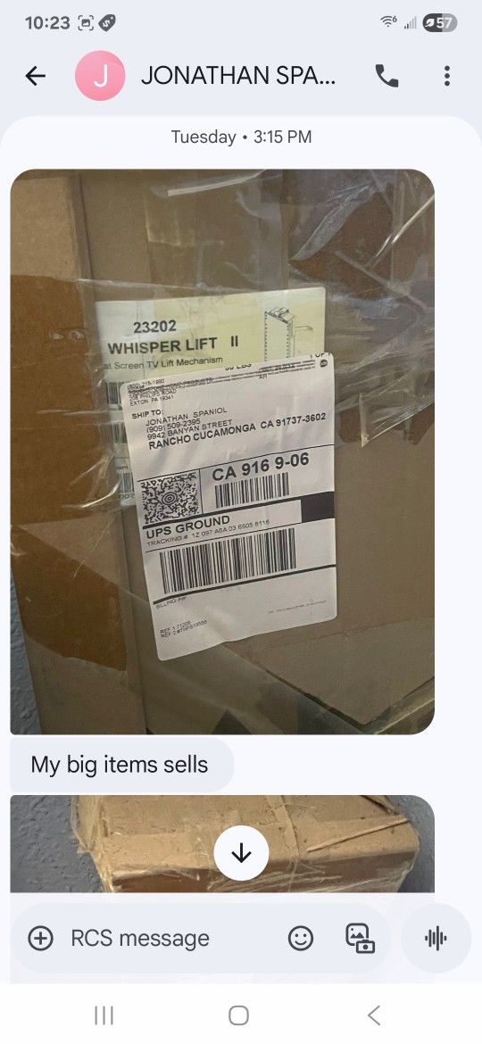 Brand New In Box 23202 Whisper Lift II Flat Screen TV Lift Mechanism