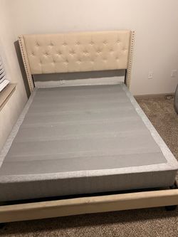 Queen size bed frame and box spring