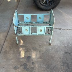 Vintage Old Baby Doll Bed From 50s Great Decor 