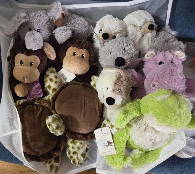 New with tags warmies put in microwave to warm then hug them still selling for $29.99 yours for $25