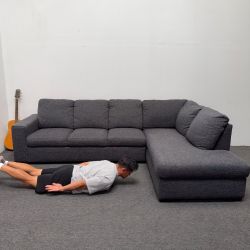 Perfect Condition: Dark Gray Sectional Couch - 2pc - Can Deliver *Deep Cleaned* Retails 1.5k