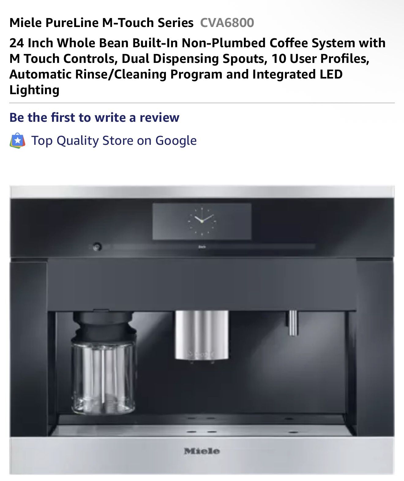 Miele Built In Coffee Machine