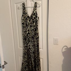 Black And Gold Formal Dress 