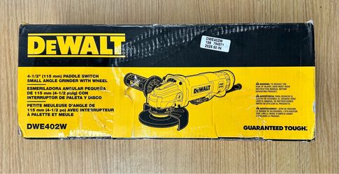 DEWALT DWE402W 4-1/2" Paddle Switch Small Angle Grinder w/ Wheel Brand New