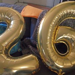 Free Large Balloons Gold Color 