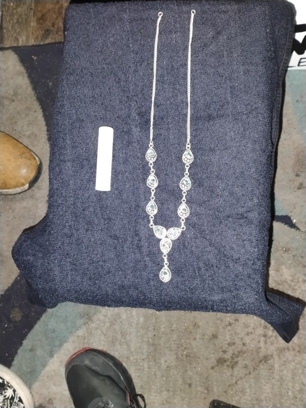 Aqua Blue Stones Necklace 