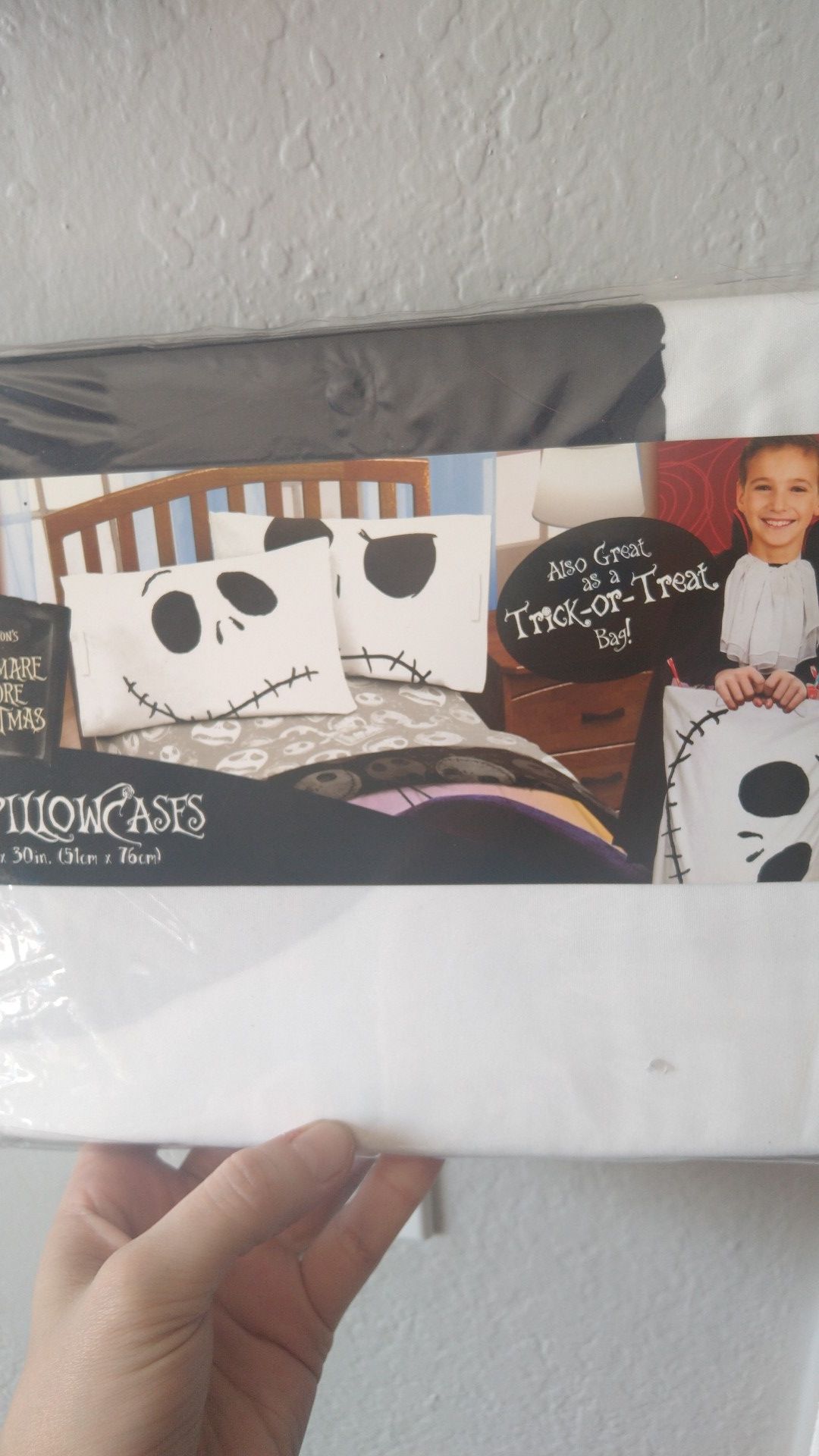 Two Nightmare before Christmas pillow cases