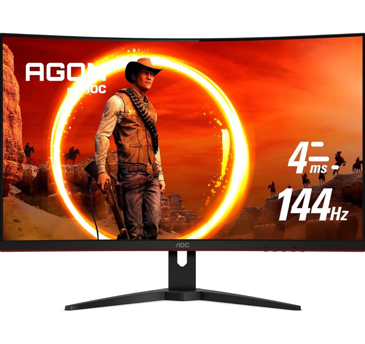 AOC CQ32G1 31.5" Curved Frameless Gaming Monitor, Quad HD 2560x1440, VA panel, 4 ms Response Time, MPRT, 144Hz, FreeSync, DisplayPort/HDMI/VGA, VESA,