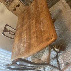 Awesome Antique All Wood Table 