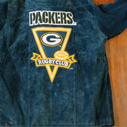 Men's Size 2XLARGE Leather Green Bay Packers Stitched New Tags Vintage 