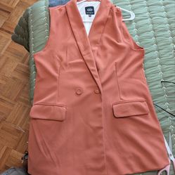 Woman double breasted vest