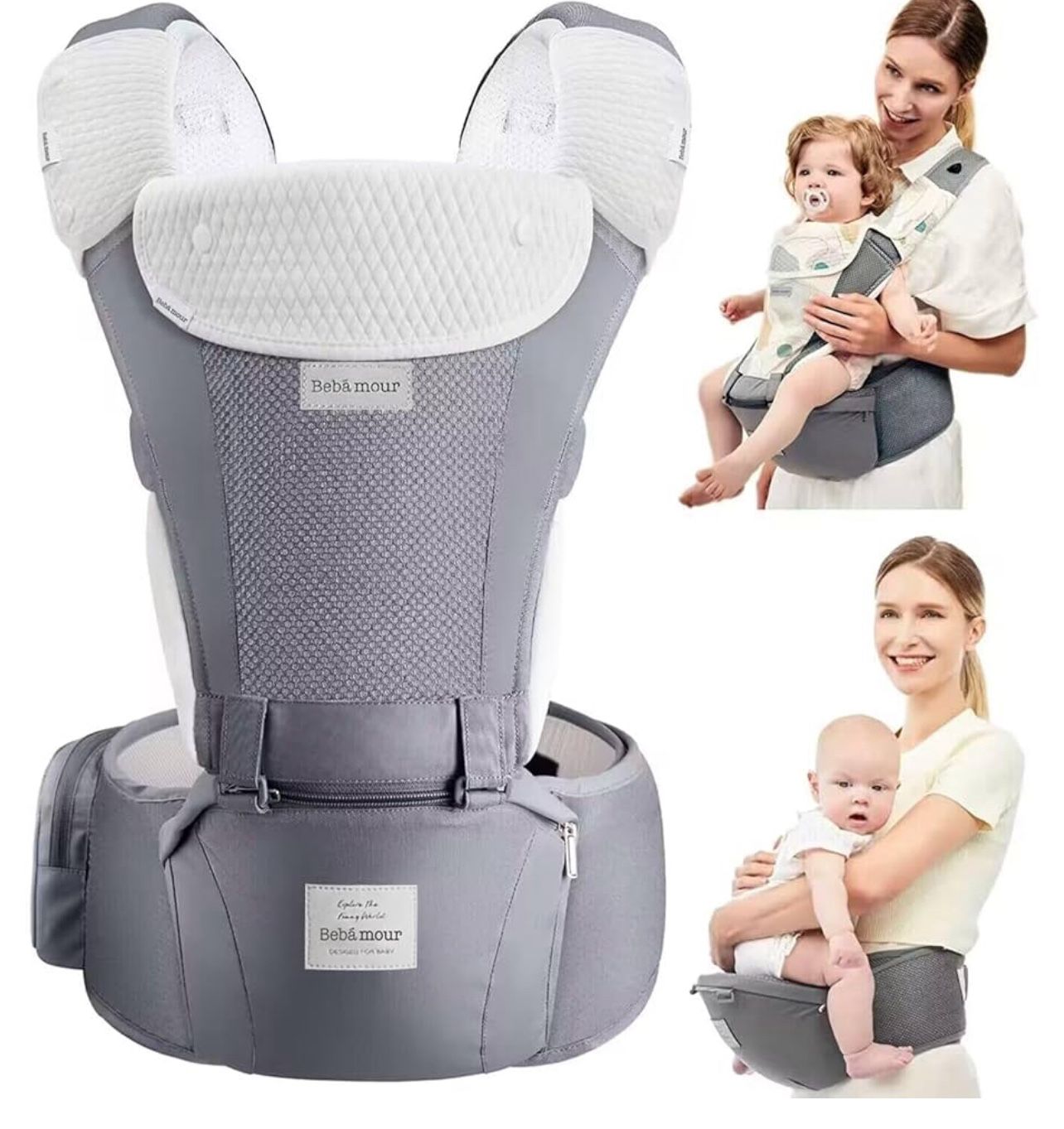 Baby Carrier (2-in-1 Hip Seat & Carrier) 0-36 Months