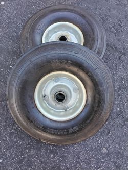 8x2.5 Flat-Free Utility Wheels – Set of 2