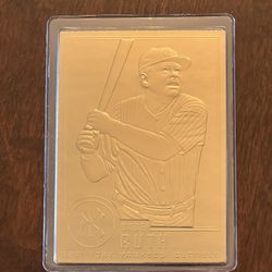 Nick Manning’s Babe Ruth Gold Career Stats Baseball Card