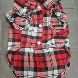 DOG FLANNEL SHIRT SIZE SMALL 