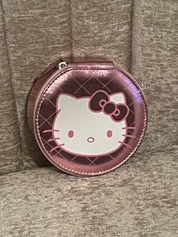 Hello  Kitty Pink Travel Jewelry Storage Organizer case 
