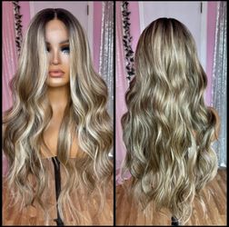Human Hair Blended Lace Front Wig