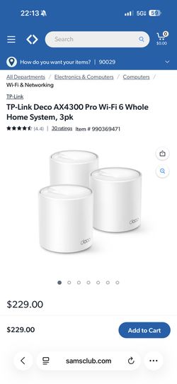 Deco WiFi Whole Home System 3 Pack (WiFi Extension)