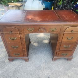 Wooden Desk Taylor Made Brand. Good Refurbishing Project. 44 wide 22 deep 29 1/2 tall