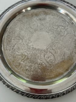Silver round tray