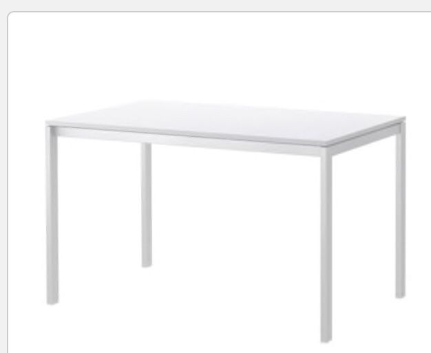White Metal Dining Table just like new!